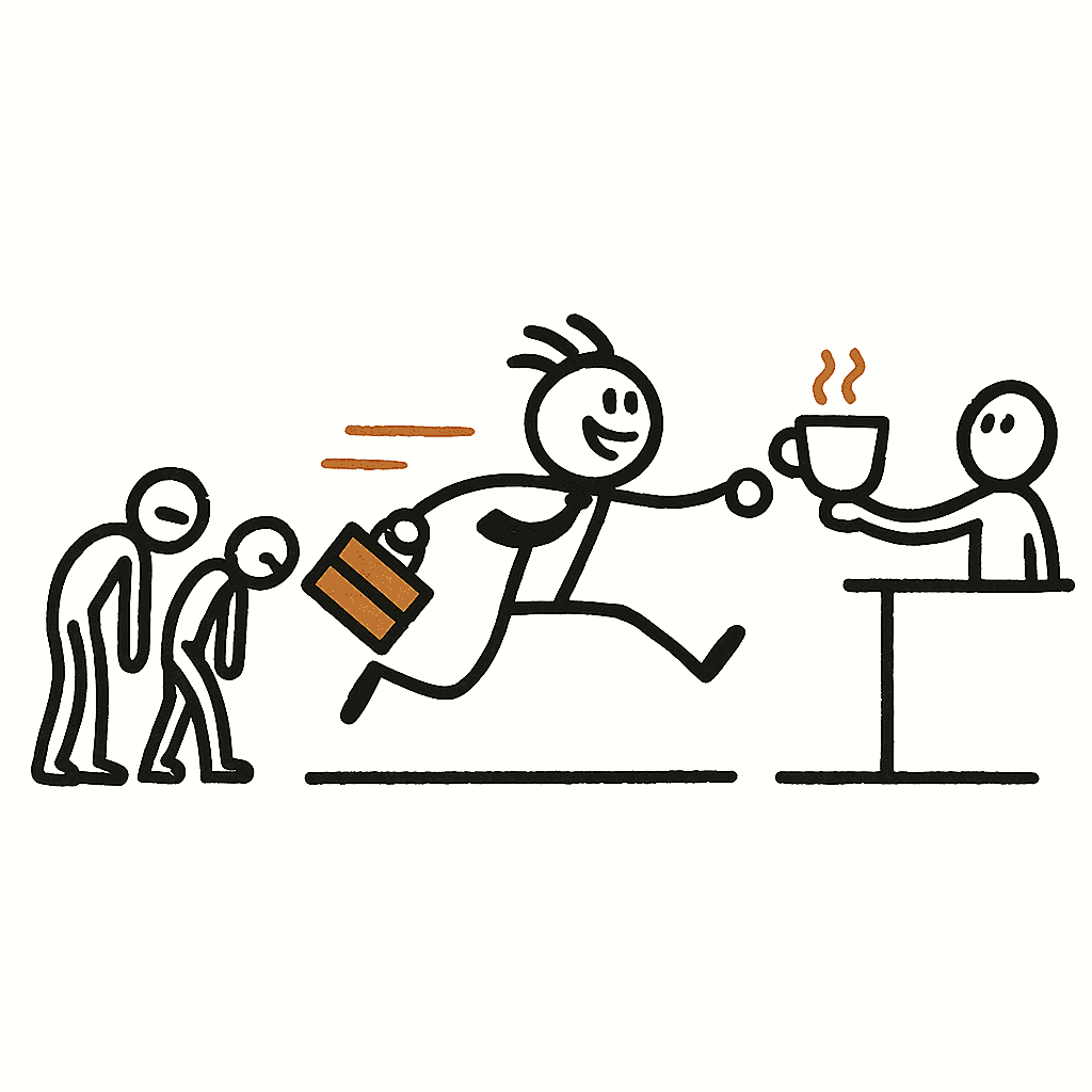 Consumer ordering coffee